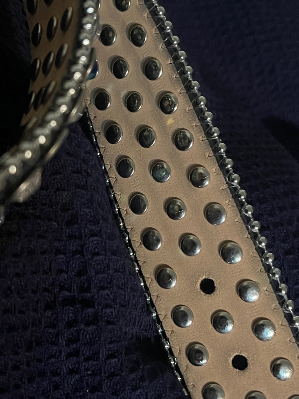 The Hood 108 Crystal-Embellished Blue Accent Women’s Fashion Belt - Picture 10 of 11